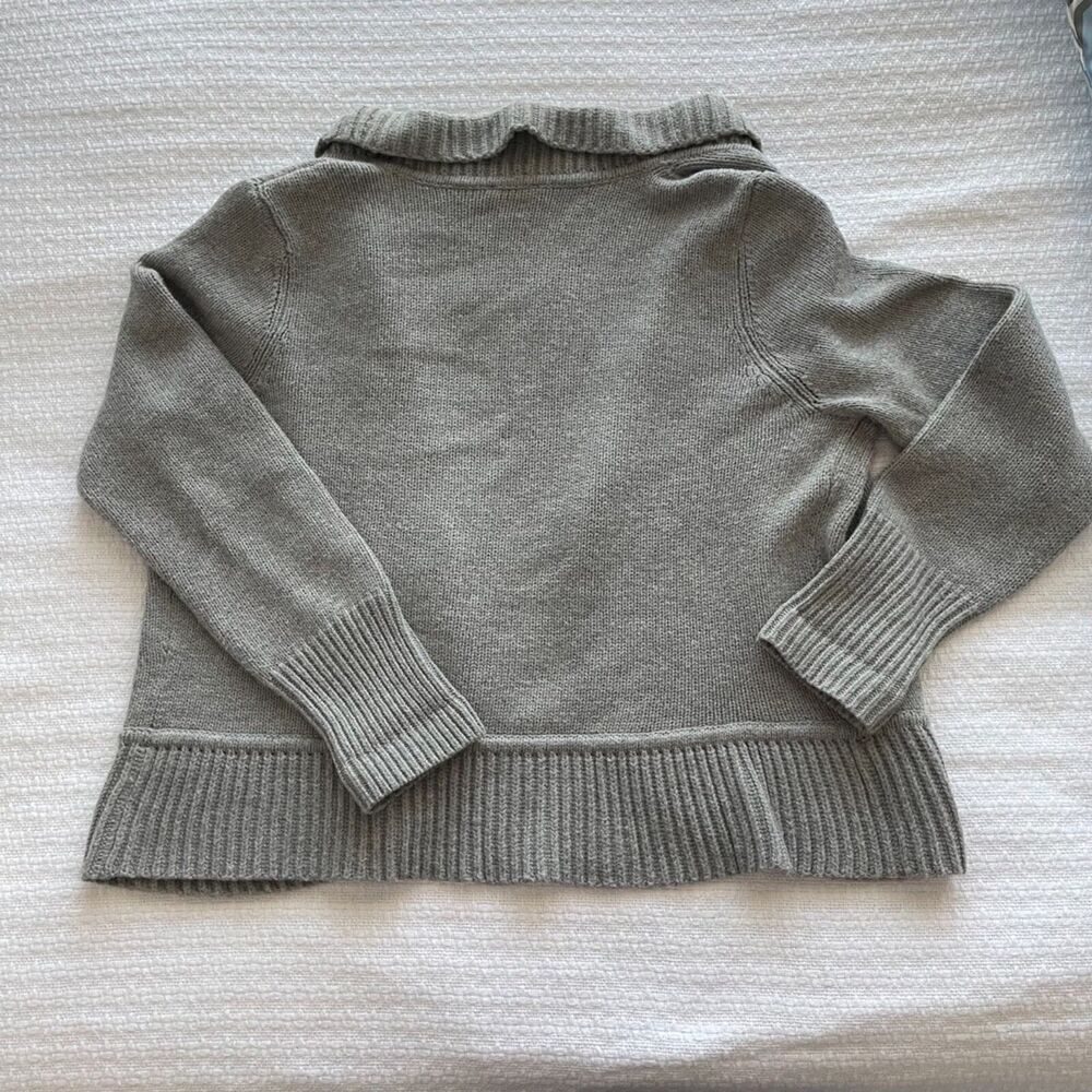 Pl Talbots Gray Wool-Blend Open-Front Cardigan - image 2